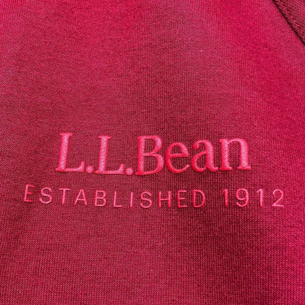 L.L. Bean Women's Cozy Pullover Sz L Hoodie Sweatshirt Dark Red Longer Length - Picture 5 of 7